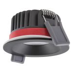 Ledvance LED Spot Fire Rated Aluminium Zwart 8W 680lm 36D - 930 Warm Wit | Zaagmaat 68mm - IP65 - Beste Kleurweergave - Dimbaar