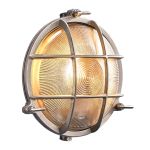 Nordlux Polperro Wandlamp Glas Satijn Nikkel | 195mm - IP64 - Geschikt voor E27