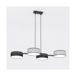 Emibig Hanglamp Drumz Staal Zwart | Geschikt voor 4x E14 - Max 10W