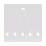 Emibig Hanglamp Sinus Staal Wit | Geschikt voor 5x G9 - Max 8W