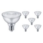 Voordeelpak 6x Philips Master Value LED Lamp Reflector E27 PAR30 9.5W 820lm 25D - 940 Koel Wit | Beste Kleurweergave - Dimbaar - Vervangt 75W