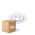 Voordeelpak 10x Noxion LED Kantelbaar Slim Spot Wit Rond 6W 520lm 60D - 927 Zeer Warm Wit | 85mm - IP54 - Dimbaar - Beste Kleurweergave