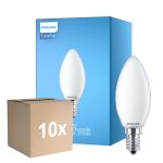 Voordeelpak 10x Philips Corepro LED Kaars E14 Mat 6.5W 806lm - 827 Zeer Warm Wit | Vervangt 60W
