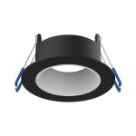 Noxion LED Spot Ares Diep ring Zwart - met Binnenring Wit | Zaagmaat 68mm - incl. GU10 Fitting