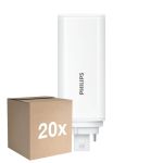Voordeelpak 20x Philips CorePro PL-T LED Lamp HF 6.5W - 830 Warm Wit | 4-Pin - Vervangt 18W