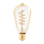 Eglo LED Edison E27 Filament Amber 4W 245lm - 820 Zeer Warm Wit | Dimbaar - Vervangt 25W