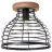 Brilliant Avia Plafondlamp Metaal Hout Zwart | 300mm - Geschikt voor 1x E27
