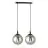 Emibig Hanglamp Cosmo Staal Zwart | Geschikt voor 2x E14 - Max 10W