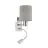 Eglo Wandlamp Pasteri Staal Satijn Nikkel 40 | IP20 - Incl. Spot en Excl. 1x E27