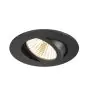 SLV New Tria 68 Spot Aluminium Zwart Rond 11W 700lm 38D - 918-930 Dim To Warm | Zaagmaat 68mm -  Beste Kleurweergave
