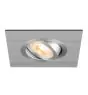 SLV New Tria 75 XL Spot Aluminium Grijs Vierkant | Zaagmaat 75mm - Geschikt voor 1x GU10 
