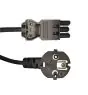 Noxion GST - Compatibel Voedingskabel Zwart - Vrouwlijk + Schuko Europlug - 3m - 3 pole 0.75mm2