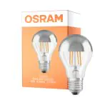 Osram Classic LED E27 Peer Filament Spiegel Zilver 4W 400lm - 827 Zeer Warm Wit | Vervangt 35W