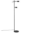 Nordlux Clyde Vloerlamp Metaal Zwart 8W 350lm - 827 Zeer Warm Wit | 3-Staps Dimbaar