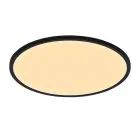 Nordlux LED Plafondlamp Oja 60 Zwart 38W 3000lm - 827 Zeer Warm Wit | 600mm - IP20 - 3-staps Dimbaar