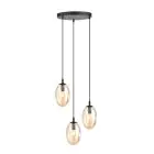 Emibig Hanglamp Astral Staal Zwart | Geschikt voor 3x E14 - Max 10W