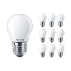 Voordeelpak 10x Philips Corepro LED Lustre E27 Kogel Mat 4.3W 470lm - 827 Zeer Warm Wit | Vervangt 40W