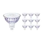 Voordeelpak 10x Philips Master Value LED Spot GU5.3 MR16 5.8W 460lm 60D - 930 Warm Wit | Beste Kleurweergave - Dimbaar - Vervangt 35W