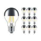 Voordeelpak 10x Philips Classic LED Lamp E27 Peer Spiegel 7.2W 650lm 650lm - 827 Zeer Warm Wit | Dimbaar - Vervangt 60W
