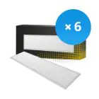 Voordeelpak 6x Bright Choice LED Paneel Backlit 36W 3240lm - 840 Koel Wit | 120x30cm - UGR 