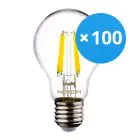 Voordeelpak 100x Noxion Lucent LED E27 Peer Filament Helder 7W 806lm - 840 Koel Wit | Vervangt 60W