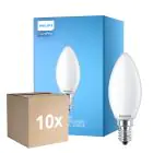 Voordeelpak 10x Philips Corepro LED Kaars E14 Mat 6.5W 806lm - 827 Zeer Warm Wit | Vervangt 60W