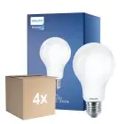 Voordeelpak 4x Philips Classic LED Lamp E27 Peer Mat 13W 2000lm - 827 Zeer Warm Wit | Vervangt 120W