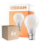 Voordeelpak 6x Osram Retrofit Classic LED B22d Peer Mat 11W 1521lm - 827 Zeer Warm Wit | Dimbaar -  Vervangt 100W