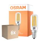 Voordeelpak 6x Osram LED Special E14 Tubular Lamp T26 Filament Helder 4.8W 470lm - 827 Zeer Warm Wit | Dimbaar - Vervangt 40W