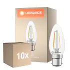 Voordeelpak 10x Ledvance Classic LED B22 Kaars Filament Helder 1.8W 250lm - 827 Zeer Warm Wit | Vervangt 25W