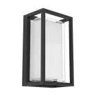 Eglo Wandlamp Genovese Aluminium Zwart 10W 1050lm - 865 Daglicht | IP65 - Bewegingssensor
